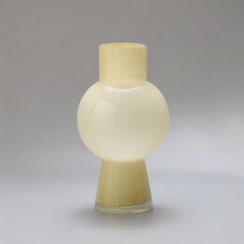 Load image into Gallery viewer, Cream Pedestal Glass Vase 33CM High