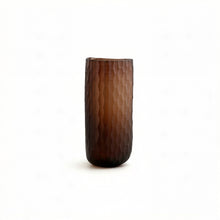 Load image into Gallery viewer, Molten Earth – Frosted Amber Glass Vase 33CM High