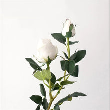 Load image into Gallery viewer, Bulgarian Rose Two Heads Artificial Silk Flowers Stem 8 colors selections001-008