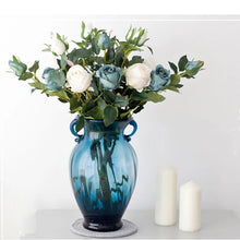 Load image into Gallery viewer, Bulgarian Rose Two Heads Artificial Silk Flowers Stem 8 colors selections001-008