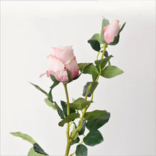 Load image into Gallery viewer, Bulgarian Rose Two Heads Artificial Silk Flowers Stem 8 colors selections001-008