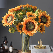 Load image into Gallery viewer, Sunflower Real Touch Petal Artificial Silk Flower Stem SUNFLOWER006-007
