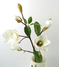 Load image into Gallery viewer, Magnolia Artificial Silk Flower 68cm White MAGNOLIA0013
