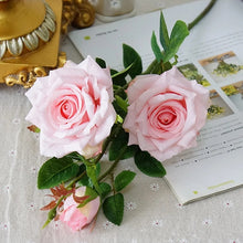 Load image into Gallery viewer, Rose Paris 3 Heads Artificial Silk Flower Stem PARISROSE031-035
