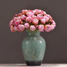 Load image into Gallery viewer, Peony 9 Heads Artificial Silk Flower Bunch PEONY004-006
