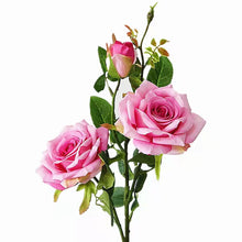 Load image into Gallery viewer, Rose Paris 3 Heads Artificial Silk Flower Stem PARISROSE031-035
