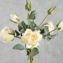 Load image into Gallery viewer, Rose Bunch Cream White 62cm
