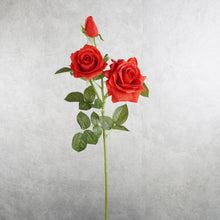 Load image into Gallery viewer, Rose 3 Heads Tall Red 76cm
