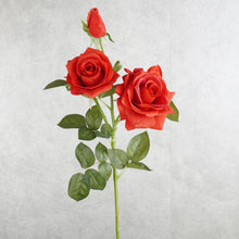 Load image into Gallery viewer, Rose 3 Heads Tall Red 76cm
