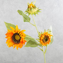 Load image into Gallery viewer, Sunflower 3 Heads Orange 63cm
