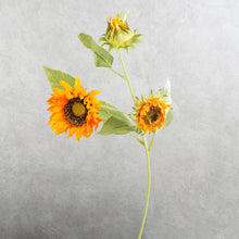 Load image into Gallery viewer, Sunflower 3 Heads Orange 63cm

