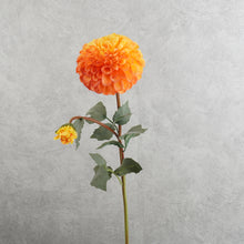 Load image into Gallery viewer, Dahlia Two Heads Orange 70cm
