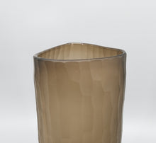 Load image into Gallery viewer, Molten Earth – Frosted Amber Glass Vase VASEG001
