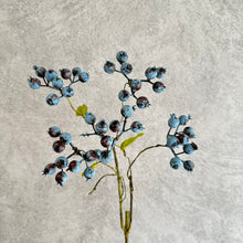 Load image into Gallery viewer, Berry Artificial Silk Flower 42cm Blue BERRY005
