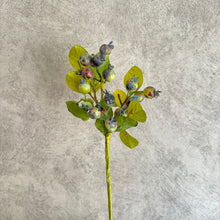 Load image into Gallery viewer, Berry Artificial Silk Flower 32cm Green and Black Color BERRY0001
