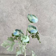 Load image into Gallery viewer, Ranunculus Artificial Silk Flower Blue RANUNCULUS009
