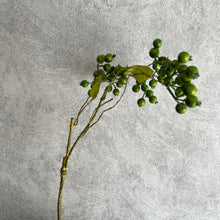 Load image into Gallery viewer, Berry Artificial Silk Flower 42cm Green BERRY001
