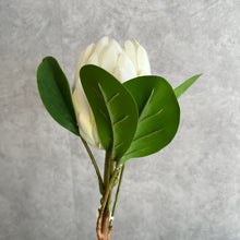 Load image into Gallery viewer, Protea Artificial Silk Flower 55cm White PROTEA018
