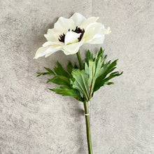 Load image into Gallery viewer, Anemone Windflower Artificial Silk Flowers Tall Stem white WINDFLOWER006
