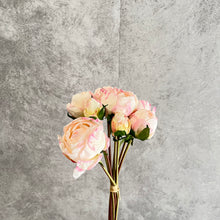 Load image into Gallery viewer, Peony 9 Heads Artificial Silk Flower Bunch PEONY004-006
