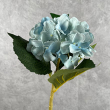 Load image into Gallery viewer, Hydrangea Artificial Silk Flowers Stem Blue
