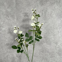 Load image into Gallery viewer, Multiflorarose rose Artificial Flower Stem White MULTIFLORAROSE001
