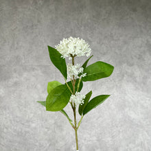Load image into Gallery viewer, Snowball Artificial Silk Flower 52cm Stem White VIBURNUM003
