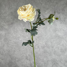 Load image into Gallery viewer, Ranunculus Artificial Silk Flower Stem White RANUNCULUS011
