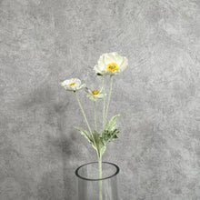 Load image into Gallery viewer, Poppy Artificial Silk Flowers Stem POPPY009 white

