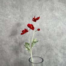 Load image into Gallery viewer, Poppy Artificial Silk Flowers Stem POPPY008 red

