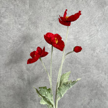 Load image into Gallery viewer, Poppy Artificial Silk Flowers Stem POPPY008 red

