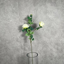 Load image into Gallery viewer, Rose 4 Heads Artificial Silk Flower white
