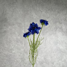 Load image into Gallery viewer, Cornflower 5 Heads Artificial Silk Flower 55cm Stem CORNFLOWER001 blue
