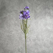 Load image into Gallery viewer, Cornflower 5 Heads Artificial Silk Flower 55cm Stem CORNFLOWER004 purple

