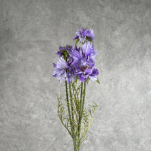 Load image into Gallery viewer, Cornflower 5 Heads Artificial Silk Flower 55cm Stem CORNFLOWER004 purple
