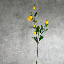 Load image into Gallery viewer, Lemon Artificial Silk Flower Fruit Spray yellow LEMON001
