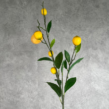 Load image into Gallery viewer, Lemon Artificial Silk Flower Fruit Spray yellow LEMON001
