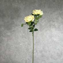 Load image into Gallery viewer, Rose Paris 3 Heads Artificial Silk Flower Stem PARISROSE031-035 Cream
