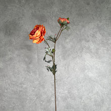 Load image into Gallery viewer, Ranunculus Artificial Silk Flower Stem Orange RANUNCULUS010
