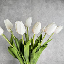Load image into Gallery viewer, Tulip Artificial Real Touch Silk Flowers 68cm Stem TULIP026 White
