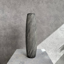 Load image into Gallery viewer, Black Textured Ceramic Vase 39.5CM High
