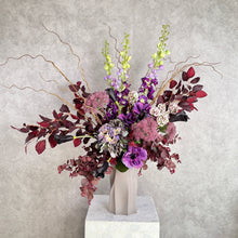 Load image into Gallery viewer, BURGUNDY TWILIGHT FLORAL ARRANGEMENT
