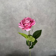 Load image into Gallery viewer, Real Touch Single Rose Stem 68cm – Dusty Hot Pink
