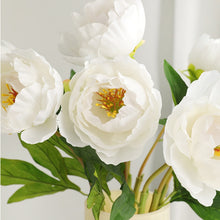 Load image into Gallery viewer, Peony Single Heads Artificial Flower White PEONY0009
