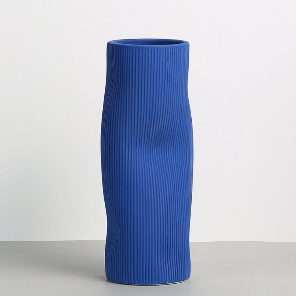 Klein Blue Textured Ceramic Vase VASEC002