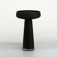 Load image into Gallery viewer, Matte Black Pedestal Glass Vase 27.5cm High
