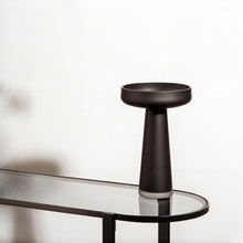 Load image into Gallery viewer, Matte Black Pedestal Glass Vase 27.5cm High
