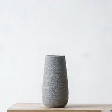 Load image into Gallery viewer, Vase Water Drop Shaped Ceramic Textured Grey VASE028
