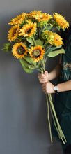 Load image into Gallery viewer, Sunflower Real Touch Petal Artificial Silk Flower Stem SUNFLOWER006-007
