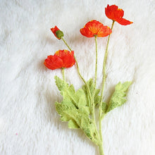 Load image into Gallery viewer, Poppy Artificial Silk Flowers Stem POPPY005-012
